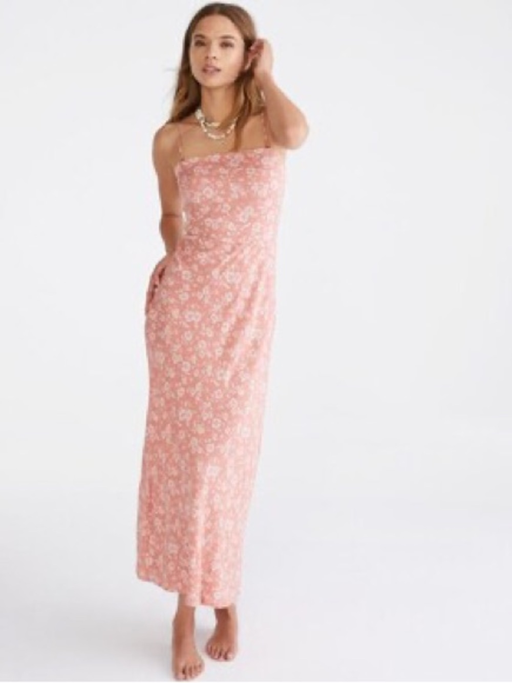 AÉROPOSTALE Floral Strapless Maxi Dress